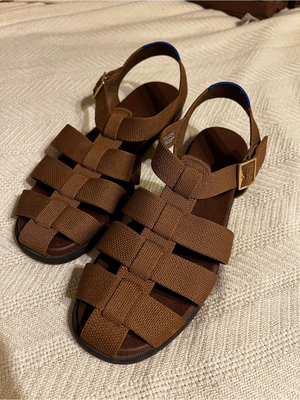 Rothy's Tan Woven Strappy Sandal - Picture 7 of 8